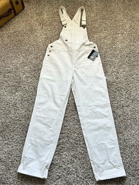 NWT Dickies Women’s Bib Overalls Relaxed Fit White Small